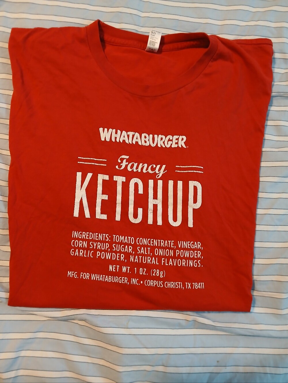 American Apparel Red Whataburger Fancy Ketchup Graphic Tee